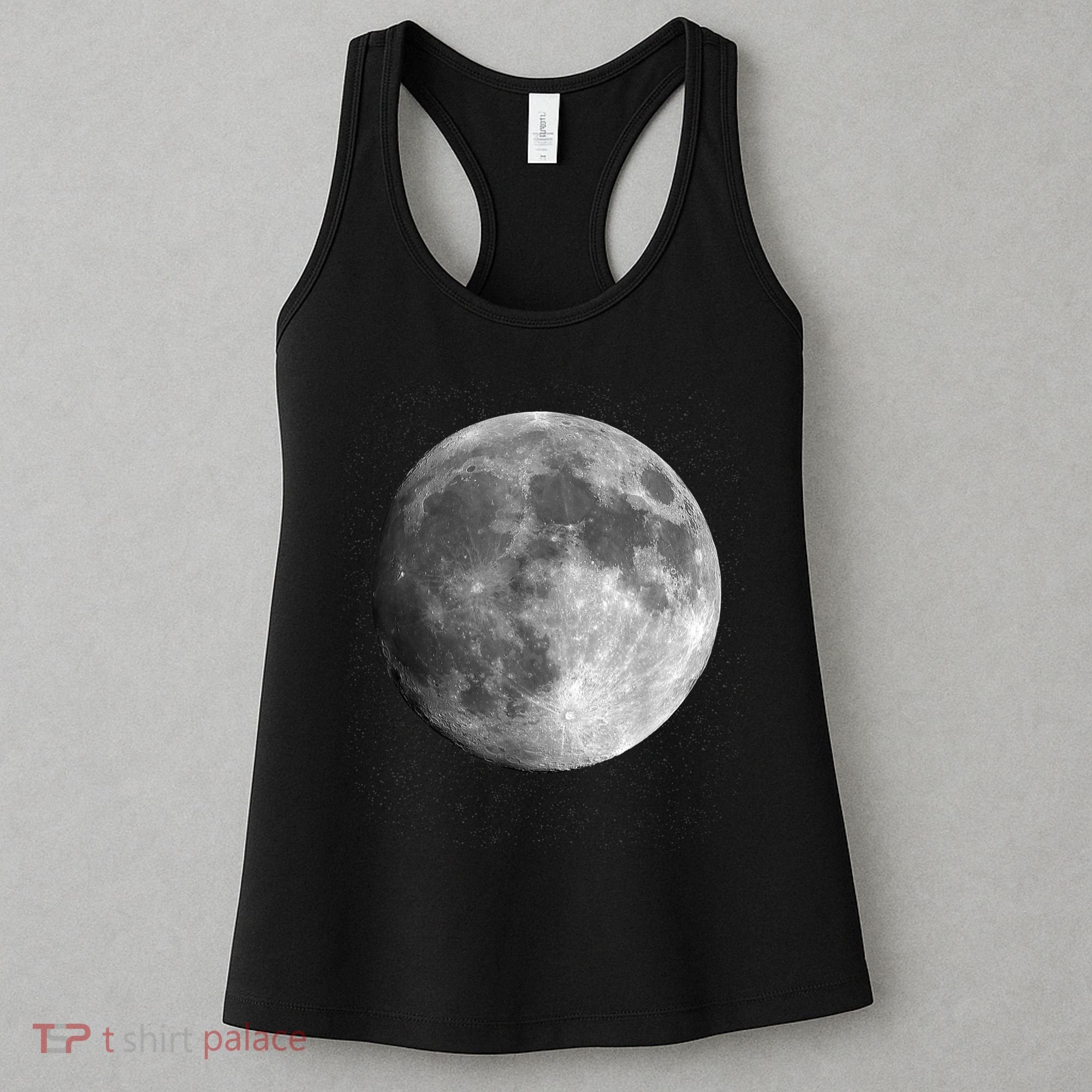 Full Moon Luna Astronomy Space Galaxy Stars Women's Tank Top