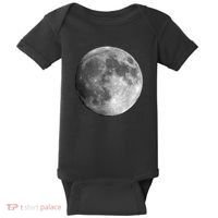 Full Moon Luna Astronomy Space Galaxy Stars Baby Bodysuit thumb 0