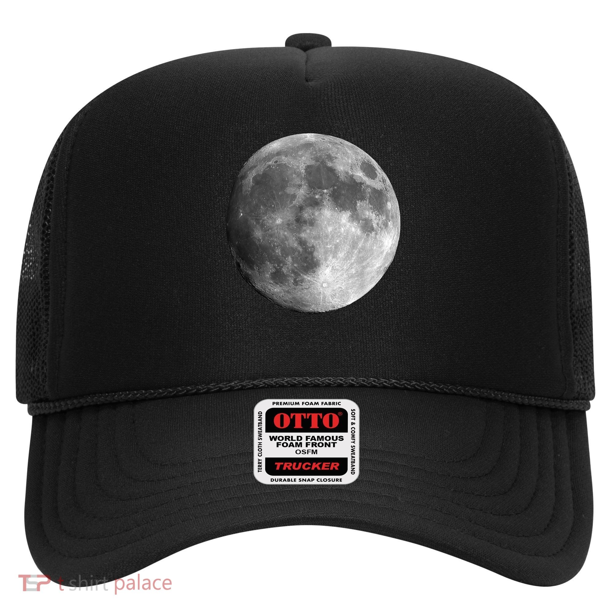 Full Moon Luna Astronomy Space Galaxy Stars Hat