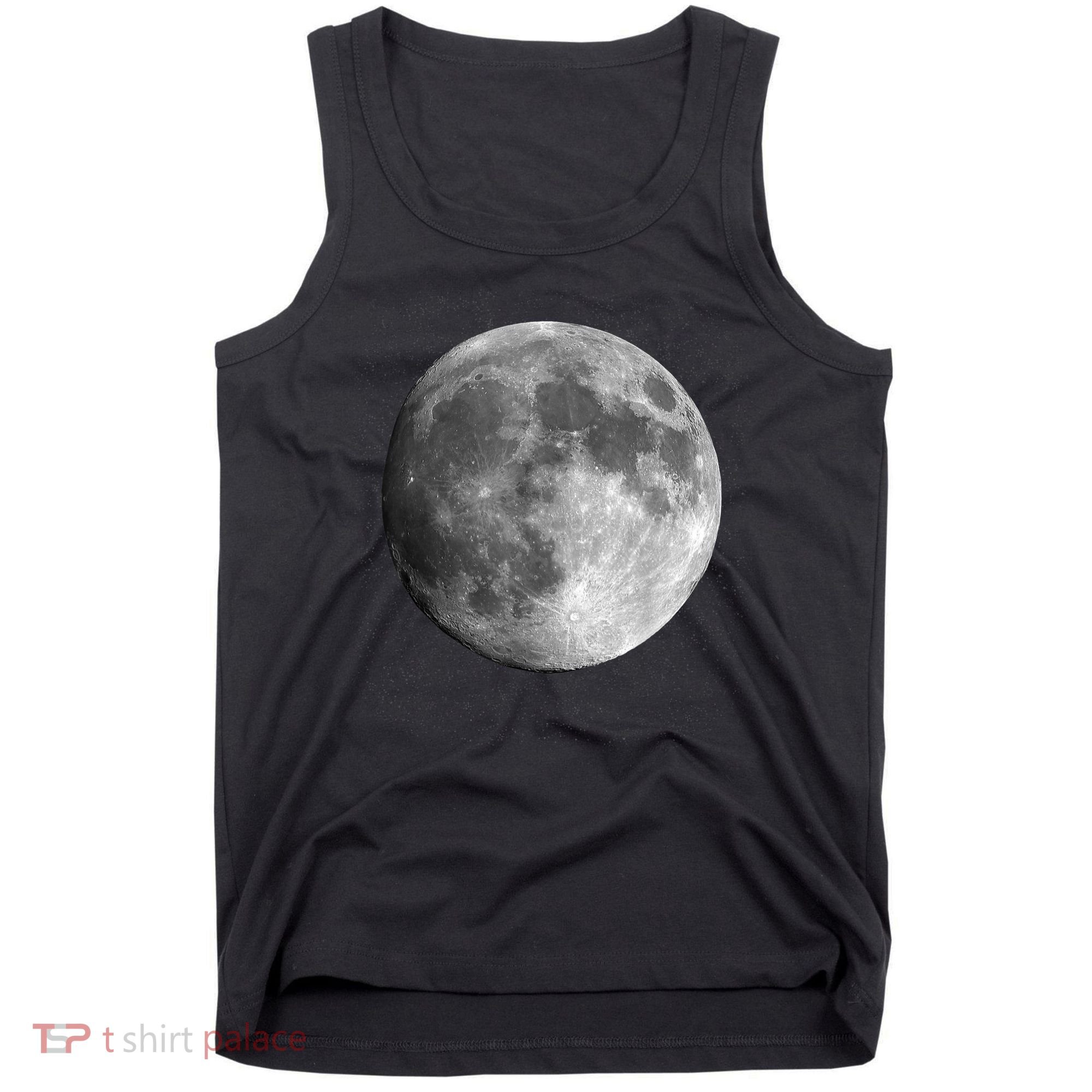 Full Moon Luna Astronomy Space Galaxy Stars Tank Top