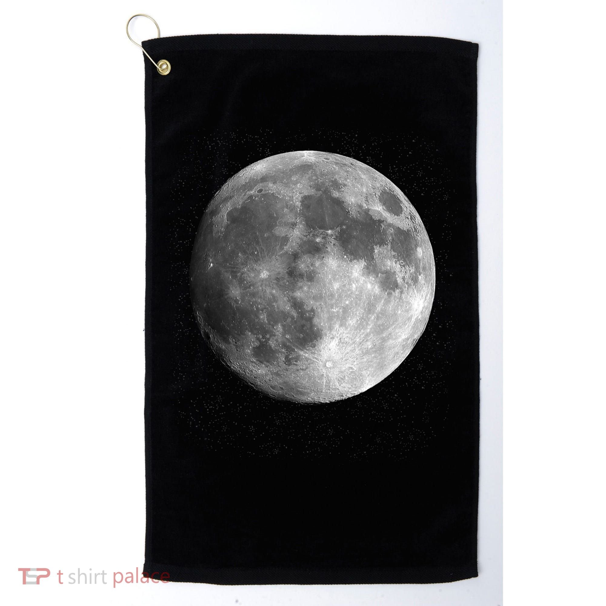 Full Moon Luna Astronomy Space Galaxy Stars Golf Towel