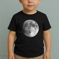 Full Moon Luna Astronomy Space Galaxy Stars Toddler T-Shirt thumb 2
