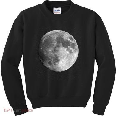 Full Moon Luna Astronomy Space Galaxy Stars Kids Sweatshirt