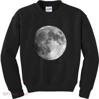 Full Moon Luna Astronomy Space Galaxy Stars Kids Sweatshirt thumb 0