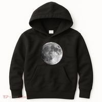 Full Moon Luna Astronomy Space Galaxy Stars Kids Hoodie thumb 0