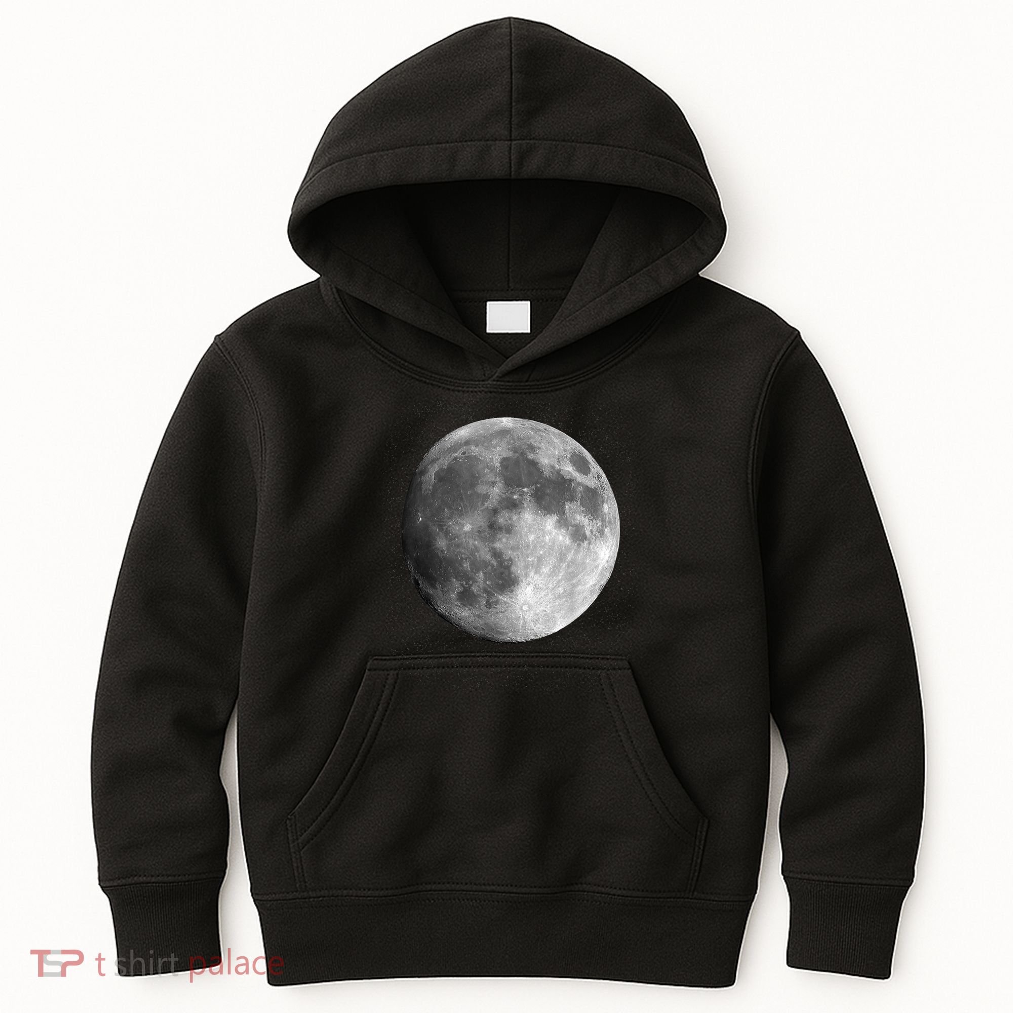 Full Moon Luna Astronomy Space Galaxy Stars Kids Hoodie