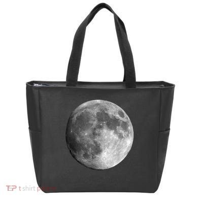 Full Moon Luna Astronomy Space Galaxy Stars Tote Bag