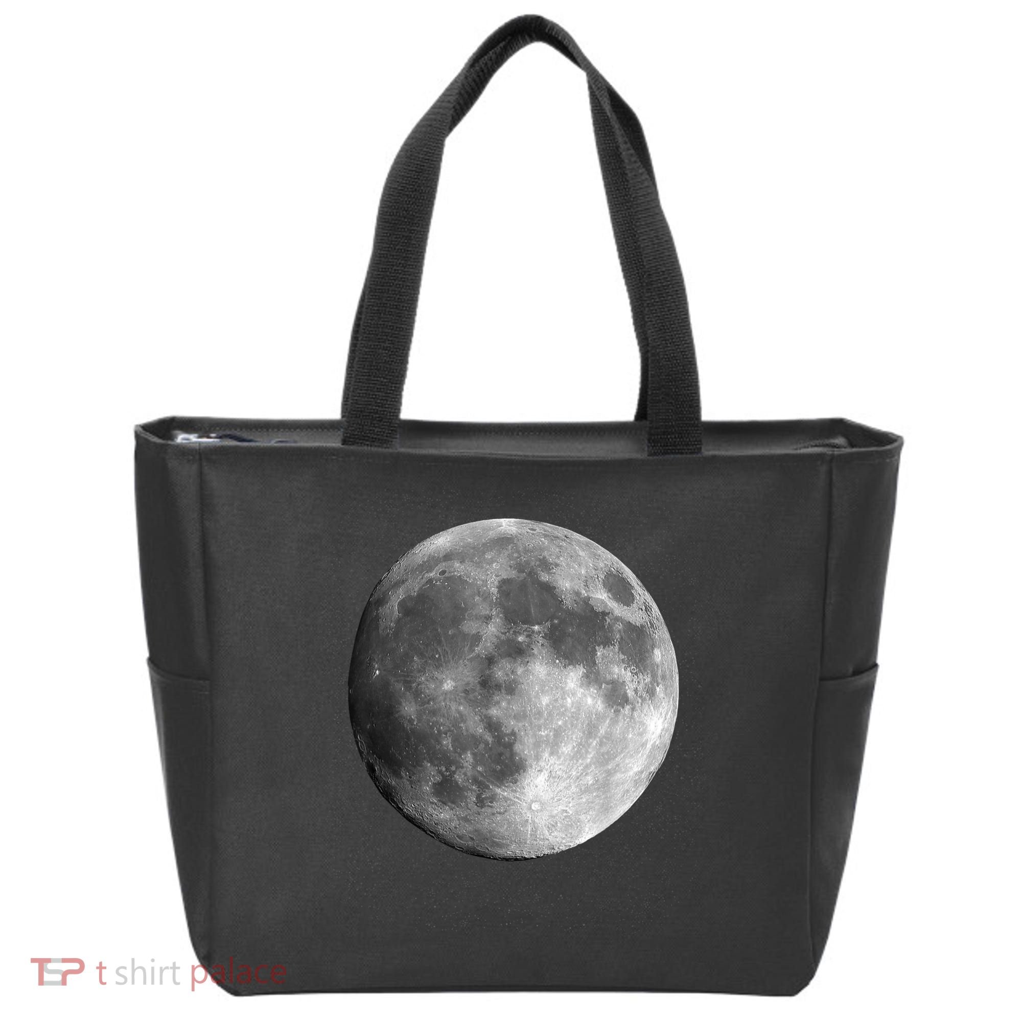 Full Moon Luna Astronomy Space Galaxy Stars Tote Bag