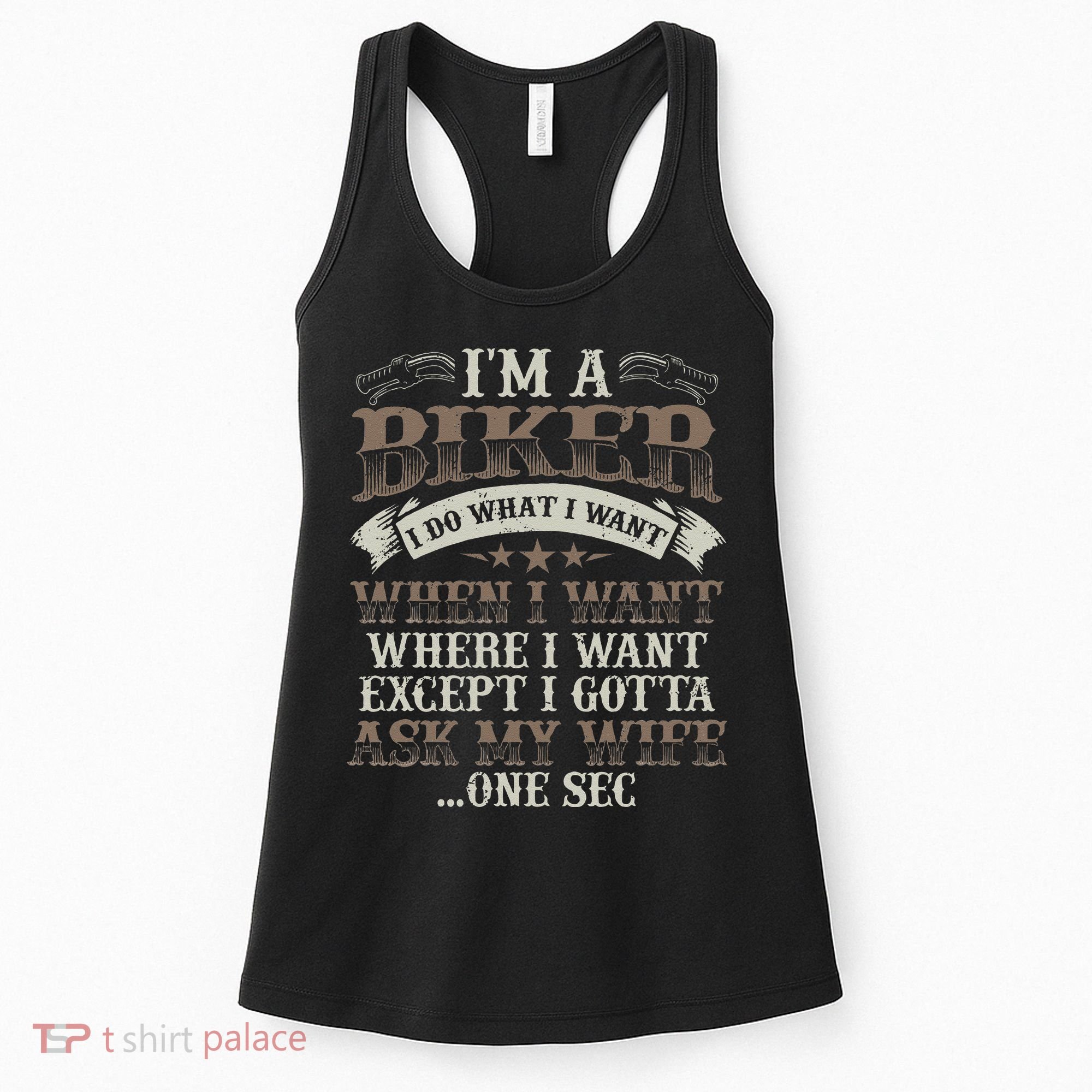 Funny Motorcycle Lover Graphic Husbands Men Motorbike Rider Women's Tank Top