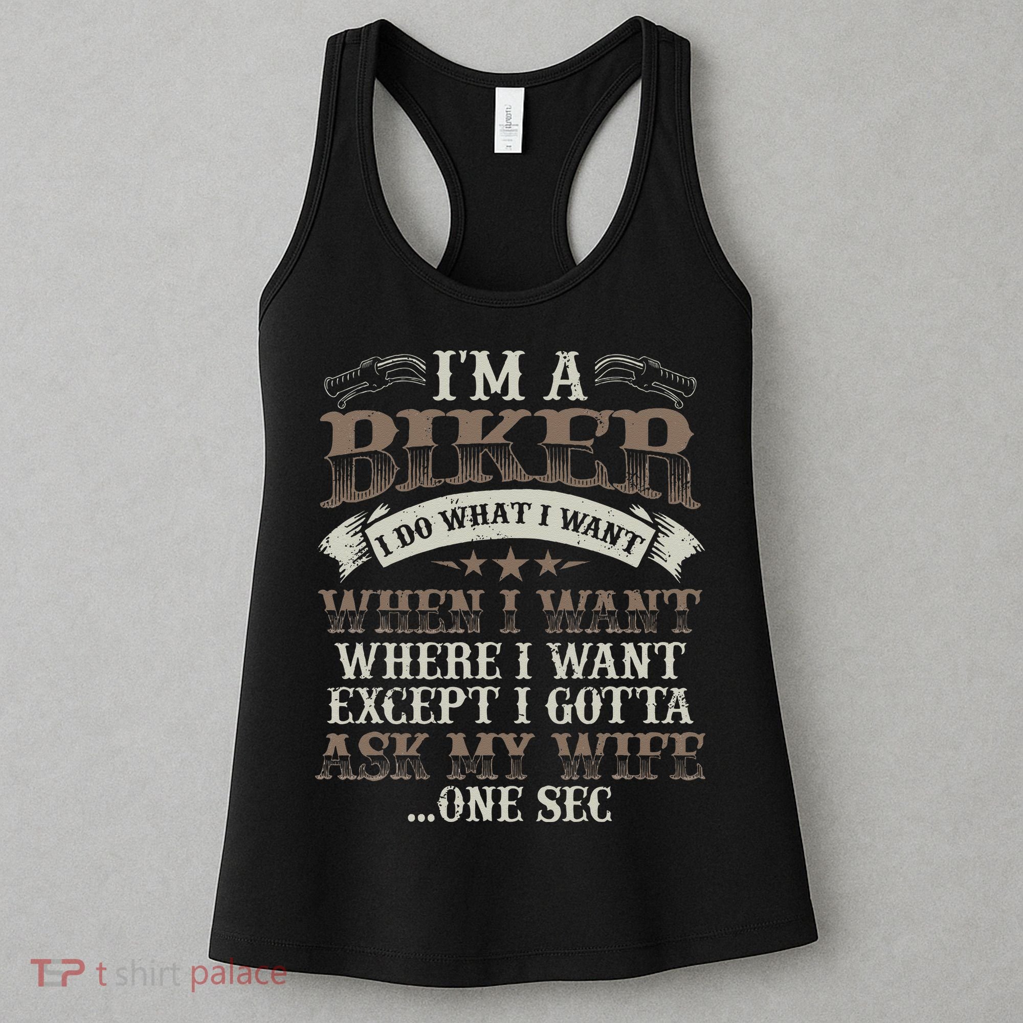 Funny Motorcycle Lover Graphic Husbands Men Motorbike Rider Women's Tank Top