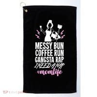 Funny Mom Life Quote Gift For Your Busy Mom Cute Gift Golf Towel thumb 0