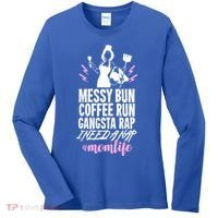Funny Mom Life Quote Gift For Your Busy Mom Cute Gift Women's Long Sleeve Shirt thumb 0
