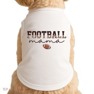 Football Mama Leopard Doggie Tank
