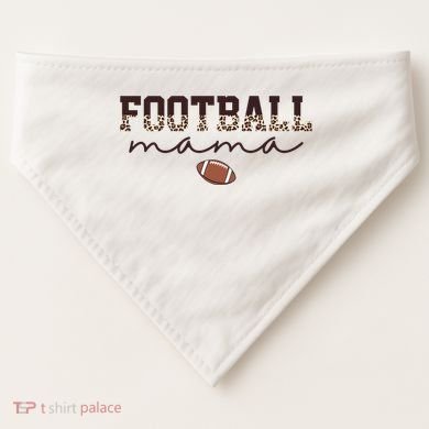 Football Mama Leopard USA-Made Doggie Bandana