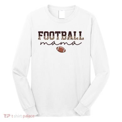 Football Mama Leopard Long Sleeve Shirt