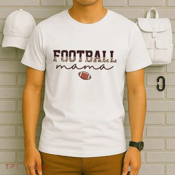 Football Mama Leopard T-Shirt