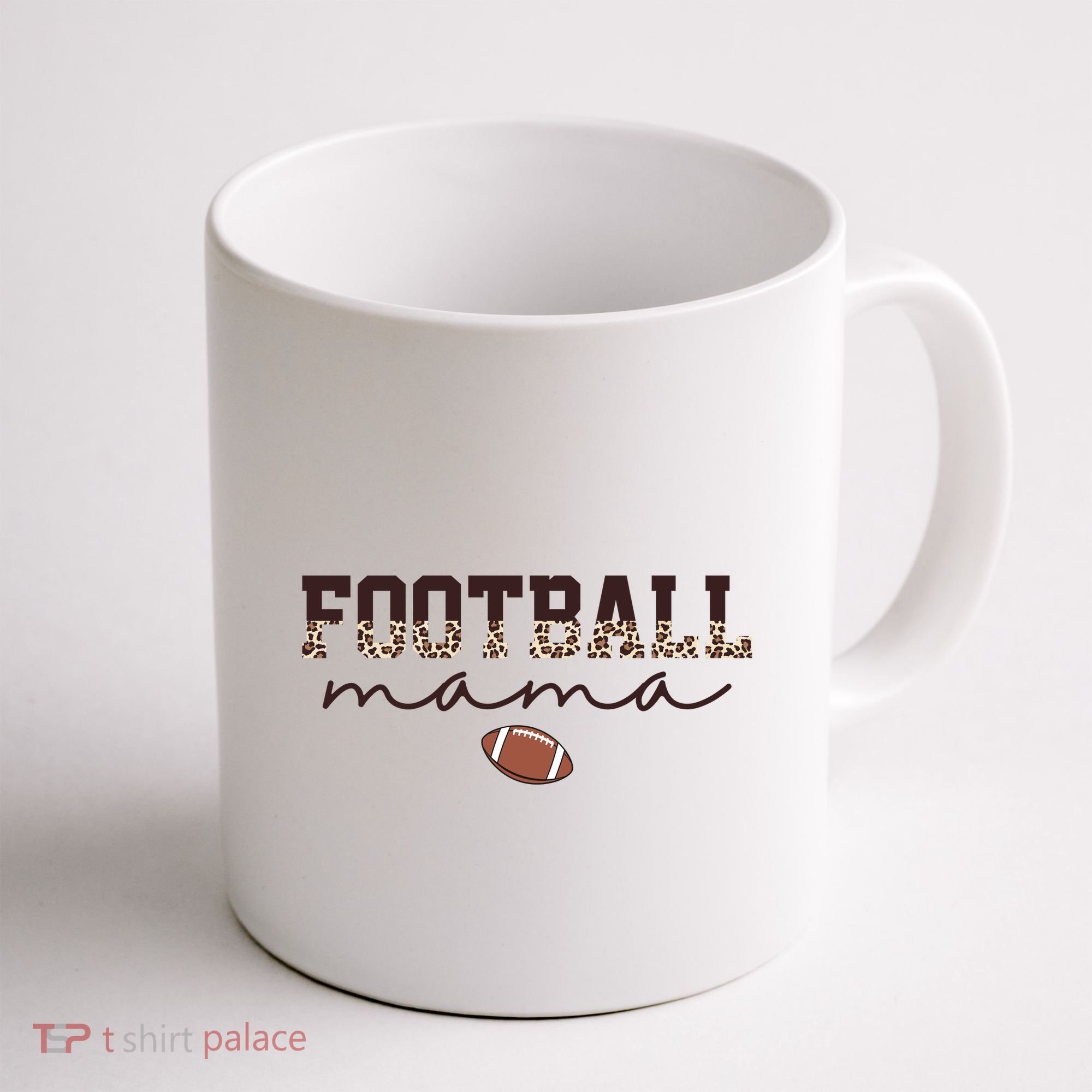 Football Mama Leopard Coffee Mug