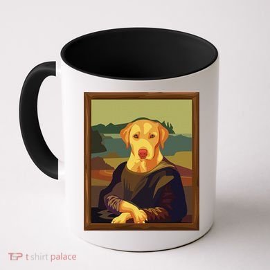 Funny Mona Lisa Yellow Lab Dog Art Parody Coffee Mug
