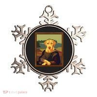 Funny Mona Lisa Yellow Lab Dog Art Parody Ornament thumb 0
