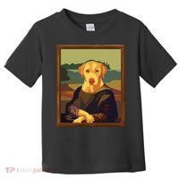 Funny Mona Lisa Yellow Lab Dog Art Parody Toddler T-Shirt thumb 0