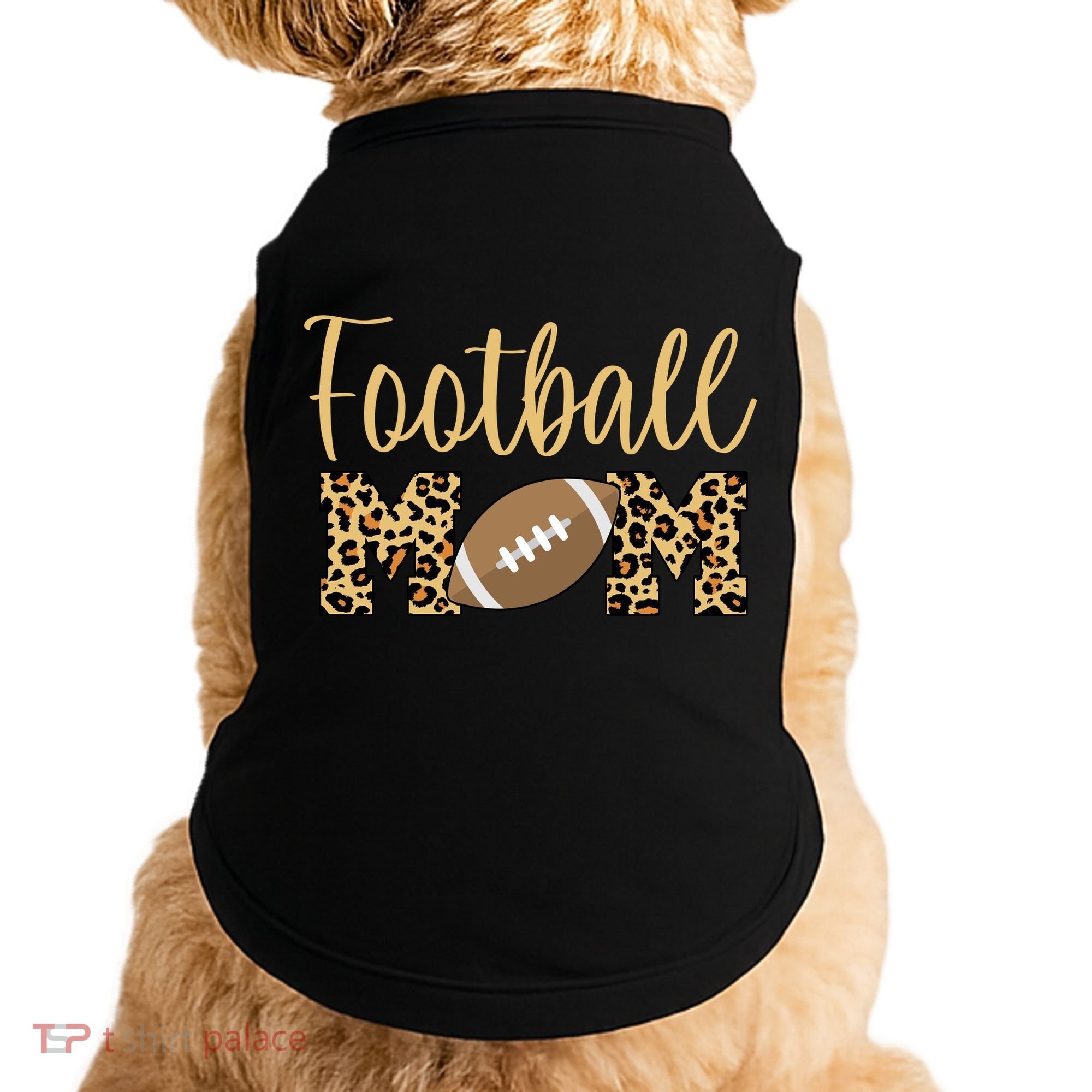 Football Mom Leopard Cute Logo Fan Doggie Tank