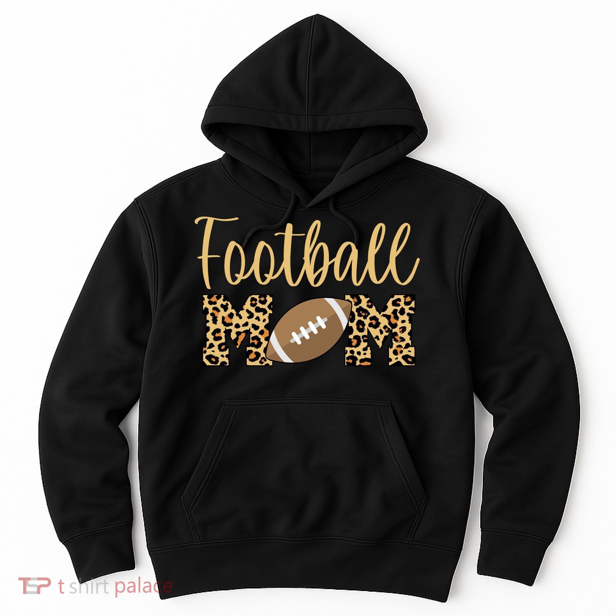 Football Mom Leopard Cute Logo Fan Hoodie