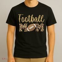 Football Mom Leopard Cute Logo Fan T-Shirt thumb 3
