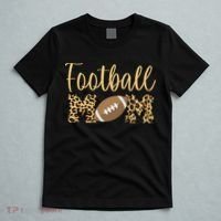 Football Mom Leopard Cute Logo Fan T-Shirt thumb 5