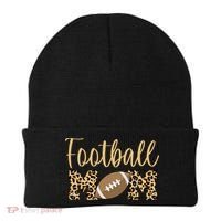 Football Mom Leopard Cute Logo Fan Beanie thumb 0
