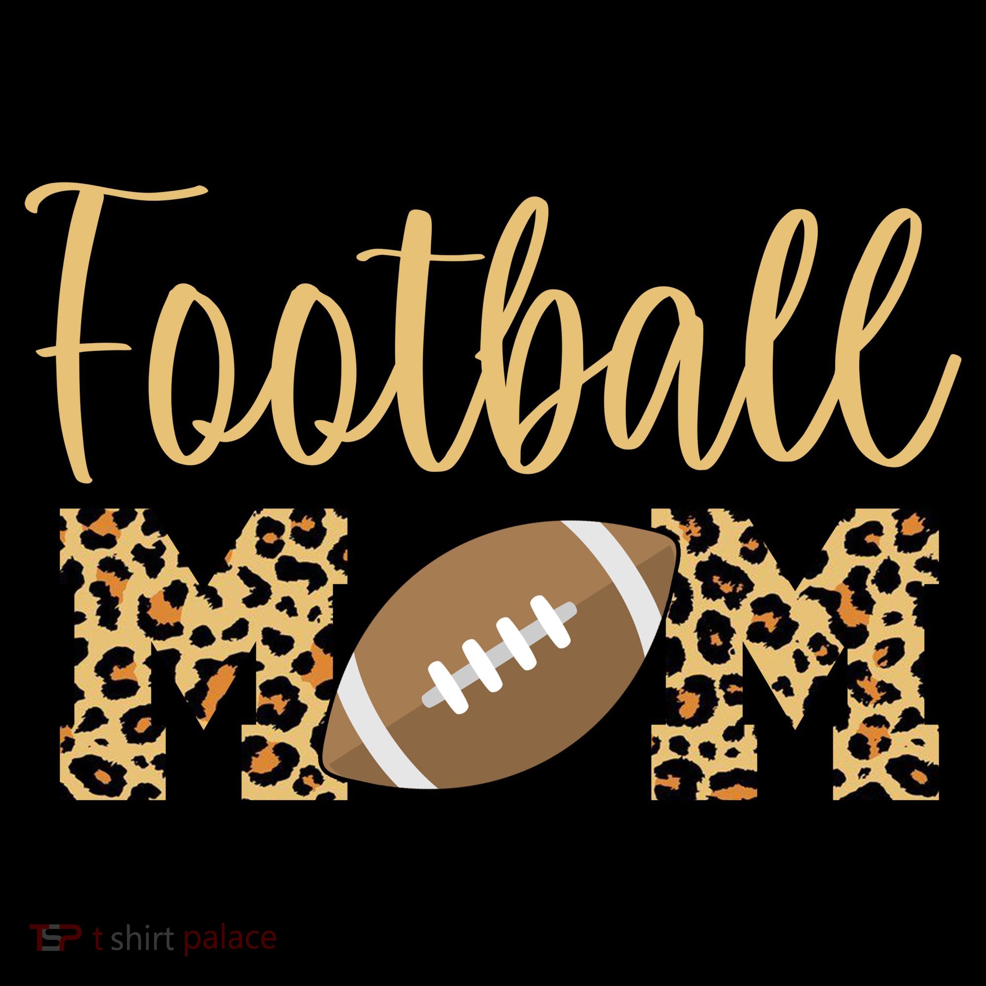 Football Mom Leopard Cute Logo Fan Women's Hoodie