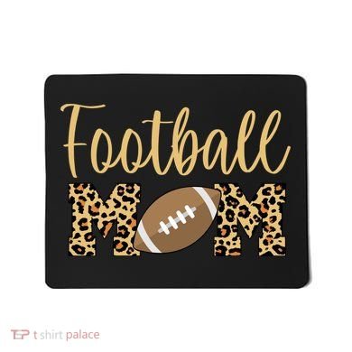 Football Mom Leopard Cute Logo Fan Mousepad