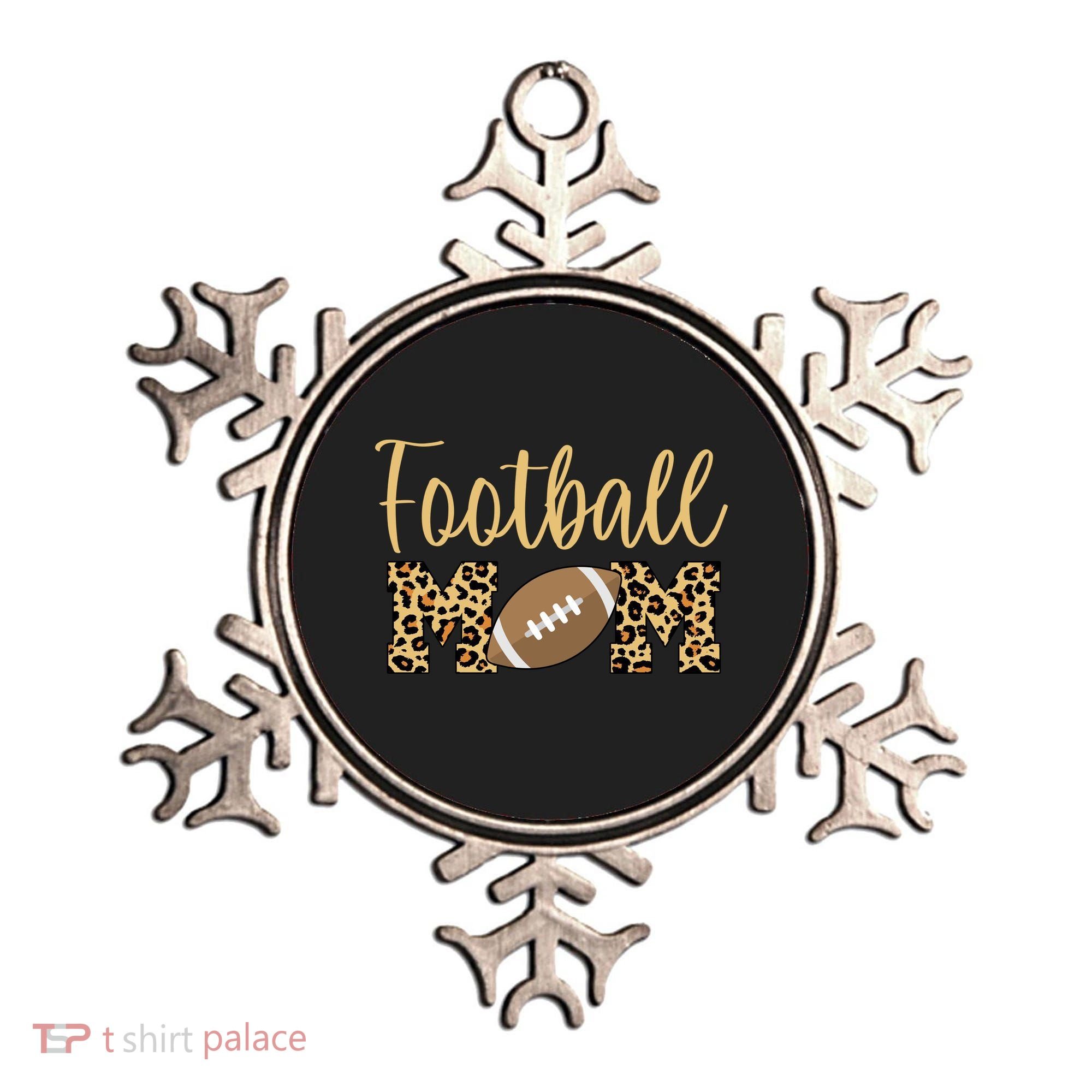 Football Mom Leopard Cute Logo Fan Ornament