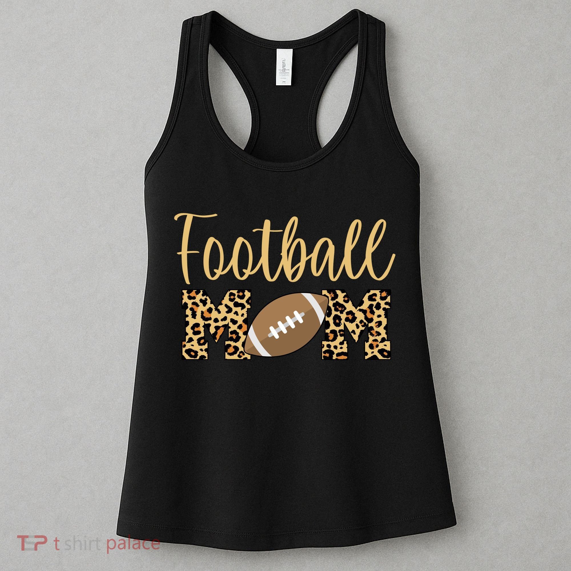 Football Mom Leopard Cute Logo Fan Women's Tank Top