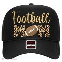 Football Mom Leopard Cute Logo Fan Hat thumb 0