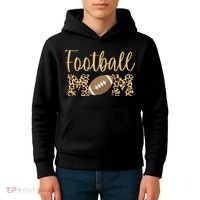 Football Mom Leopard Cute Logo Fan Kids Hoodie thumb 4