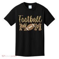 Football Mom Leopard Cute Logo Fan Kids T-Shirt thumb 0