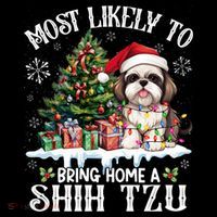 Funny Most Likely To Bring Home A Shih Tzu Dog Lover Xmas Coffee Mug thumb 5