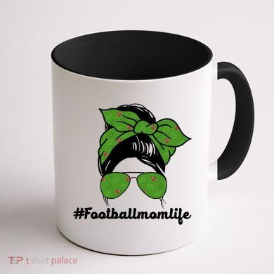 Football Mom Life Coffee Mug back