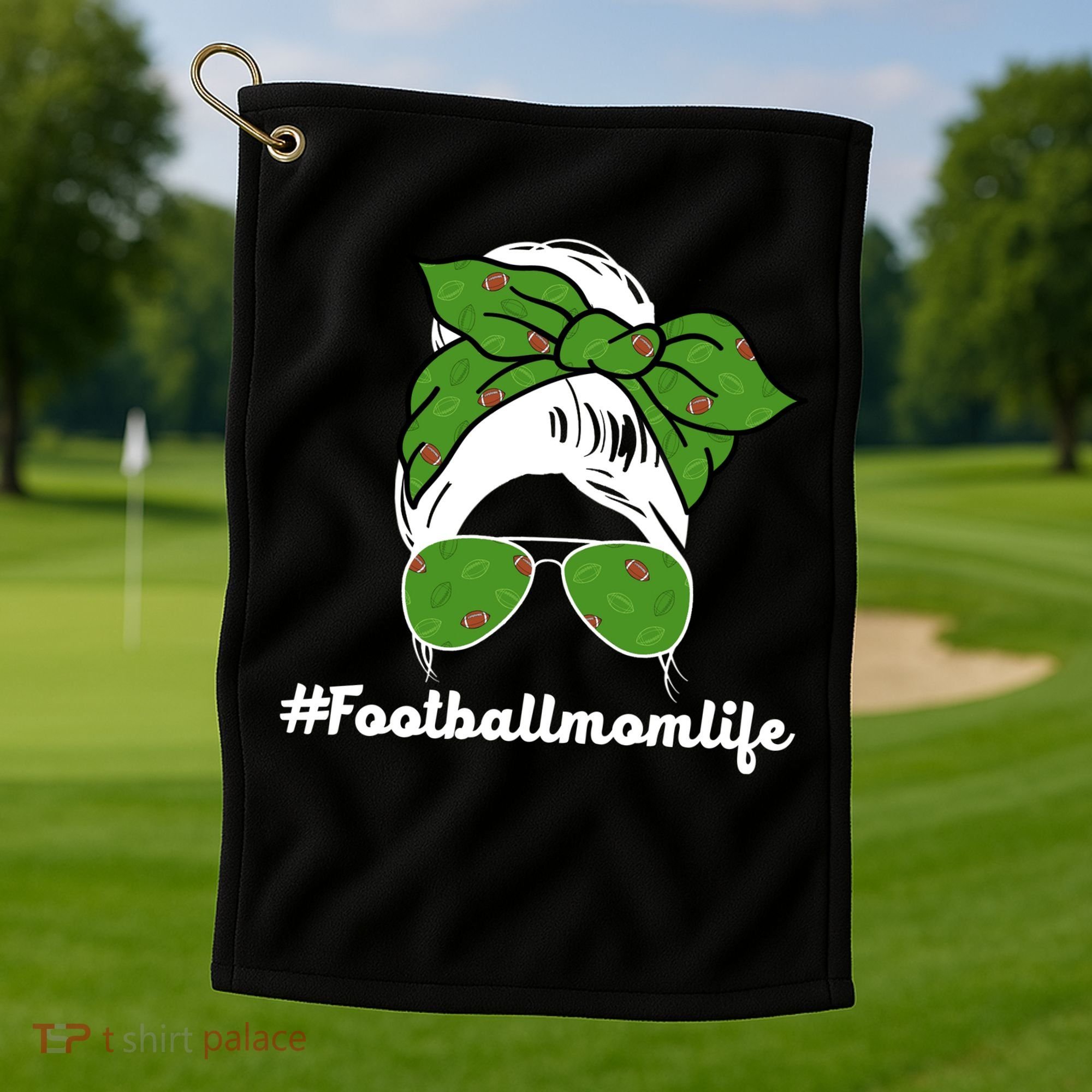 Football Mom Life Golf Towel