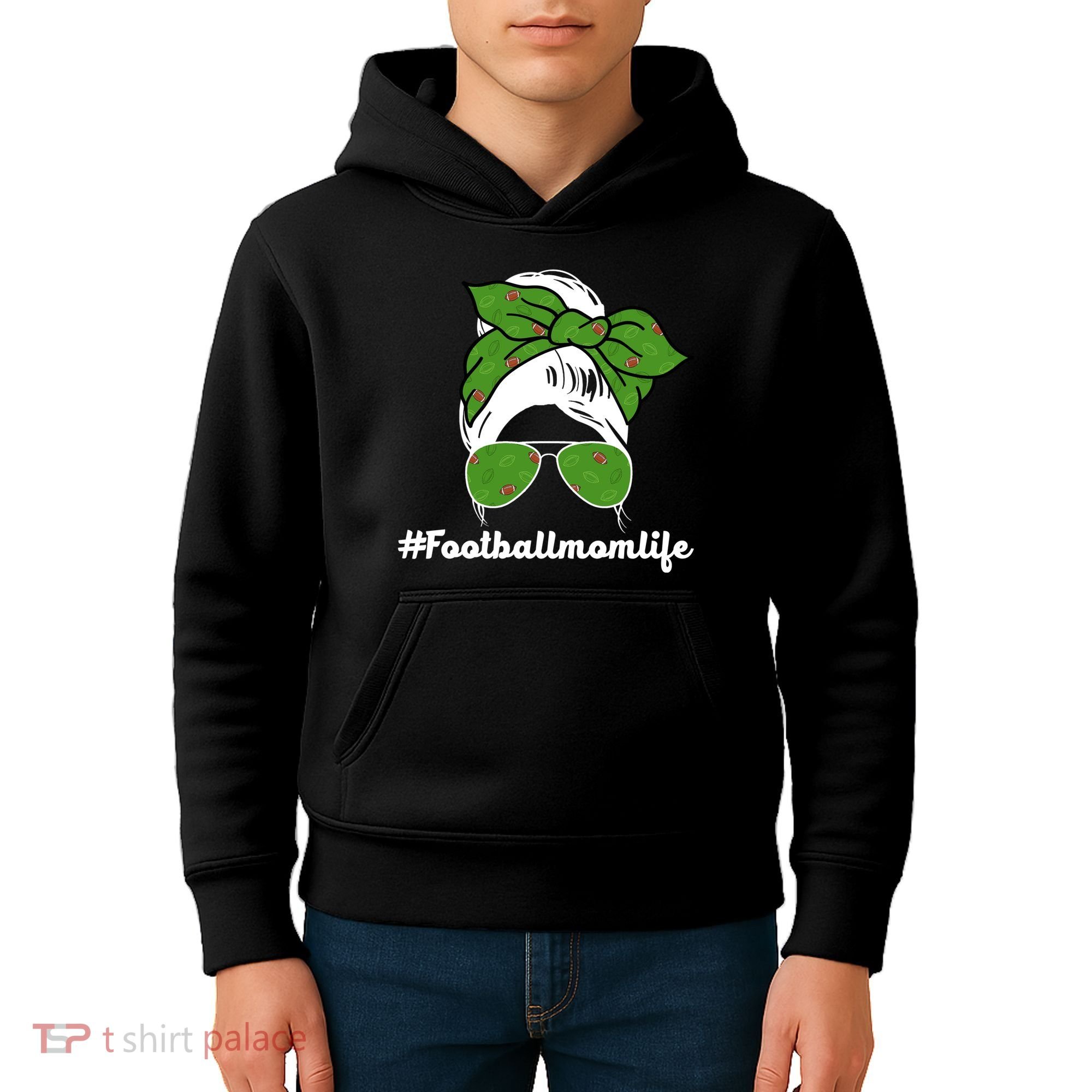 Football Mom Life Kids Hoodie