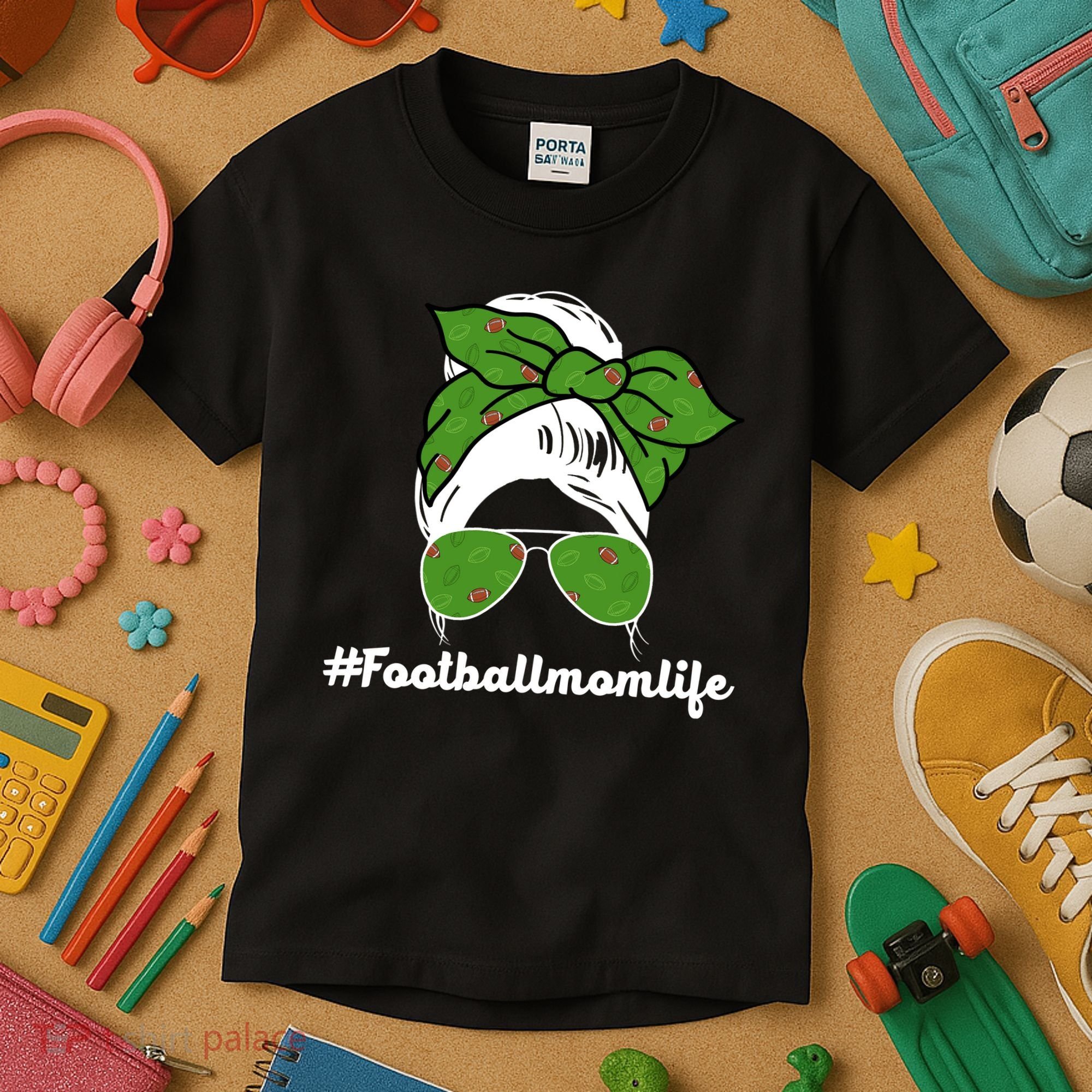 Football Mom Life Kids T-Shirt