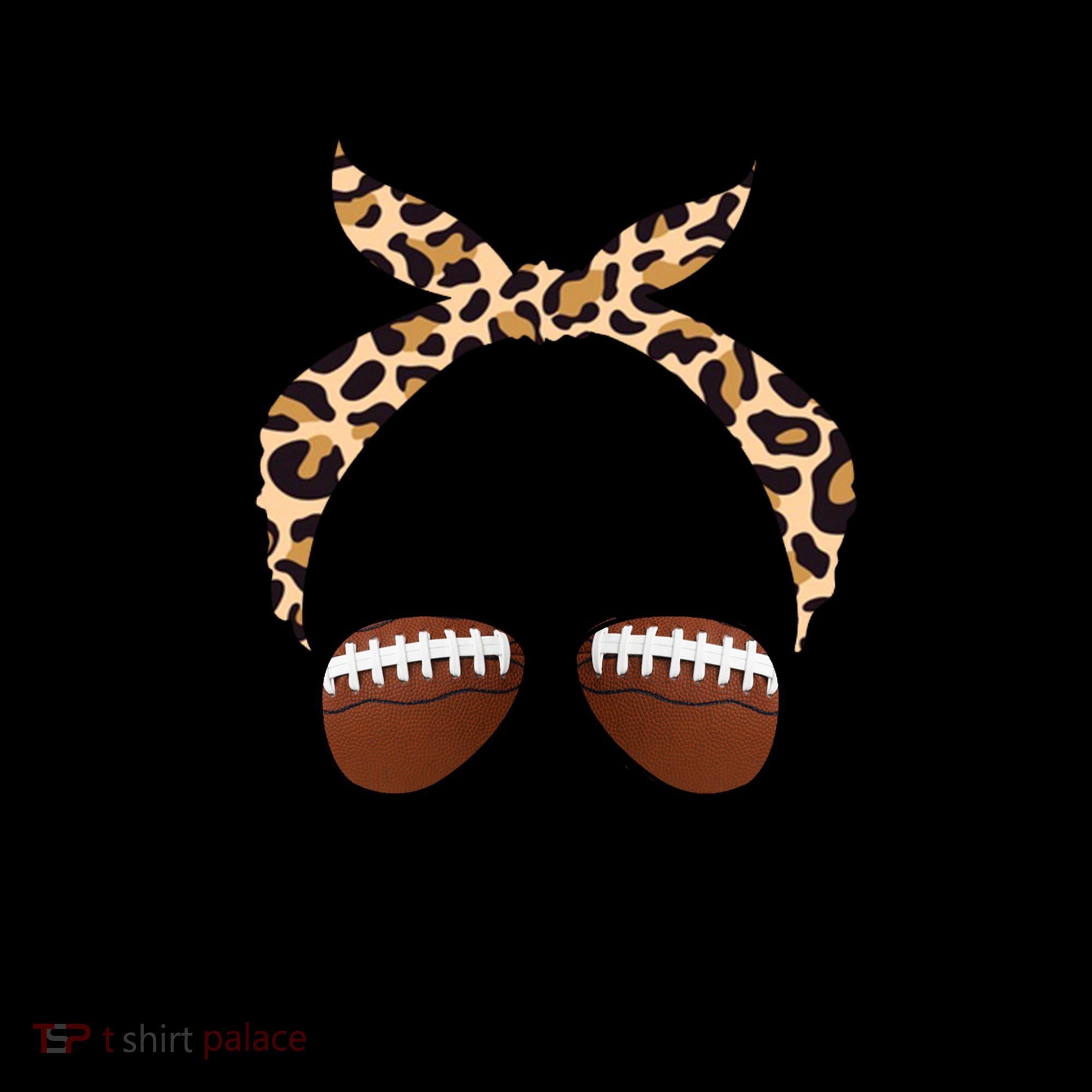 Football Mom Leopard And Messy Bun Coffee Mug