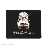 Football Mom Leopard And Messy Bun Mousepad thumb 0