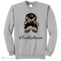 Football Mom Leopard And Messy Bun Sweatshirt thumb 0