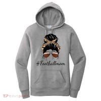 Football Mom Leopard And Messy Bun Women's Hoodie thumb 0