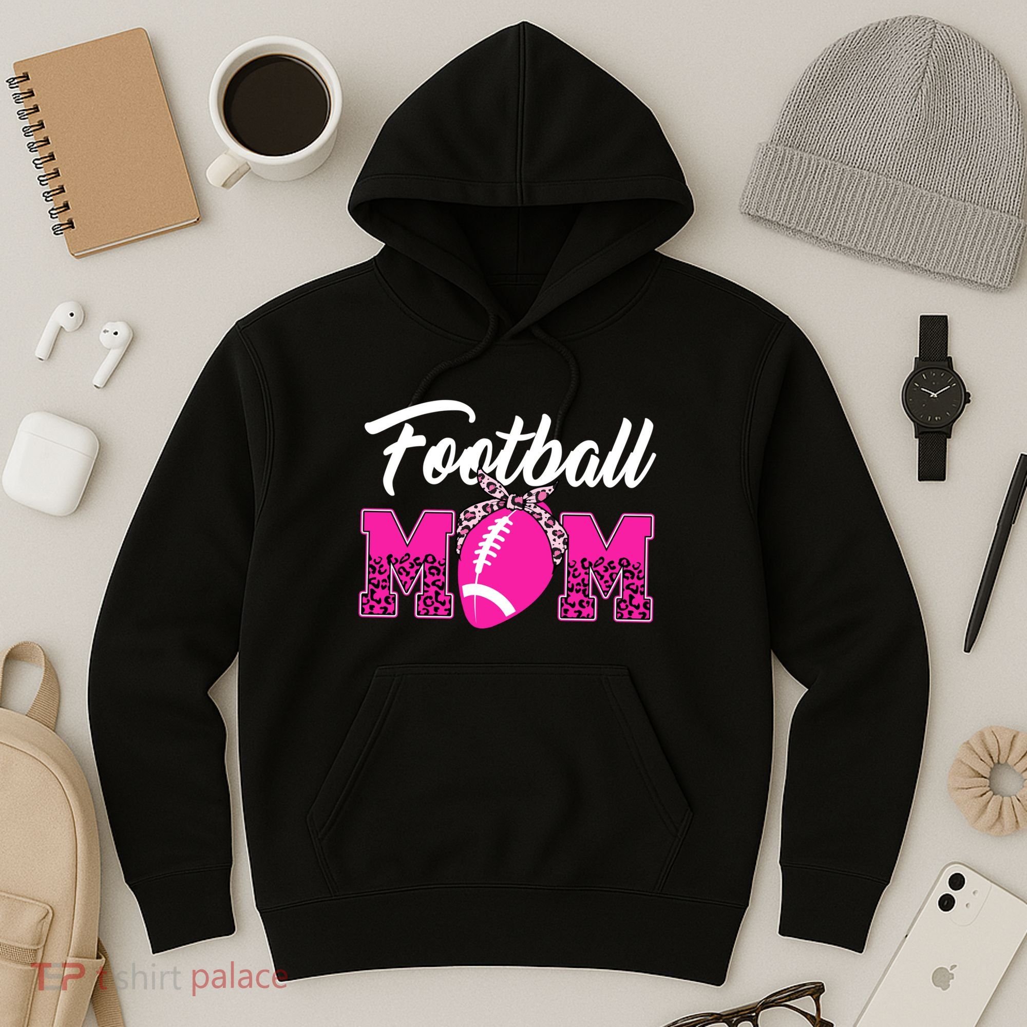Football Mom Leopard Cute Hoodie