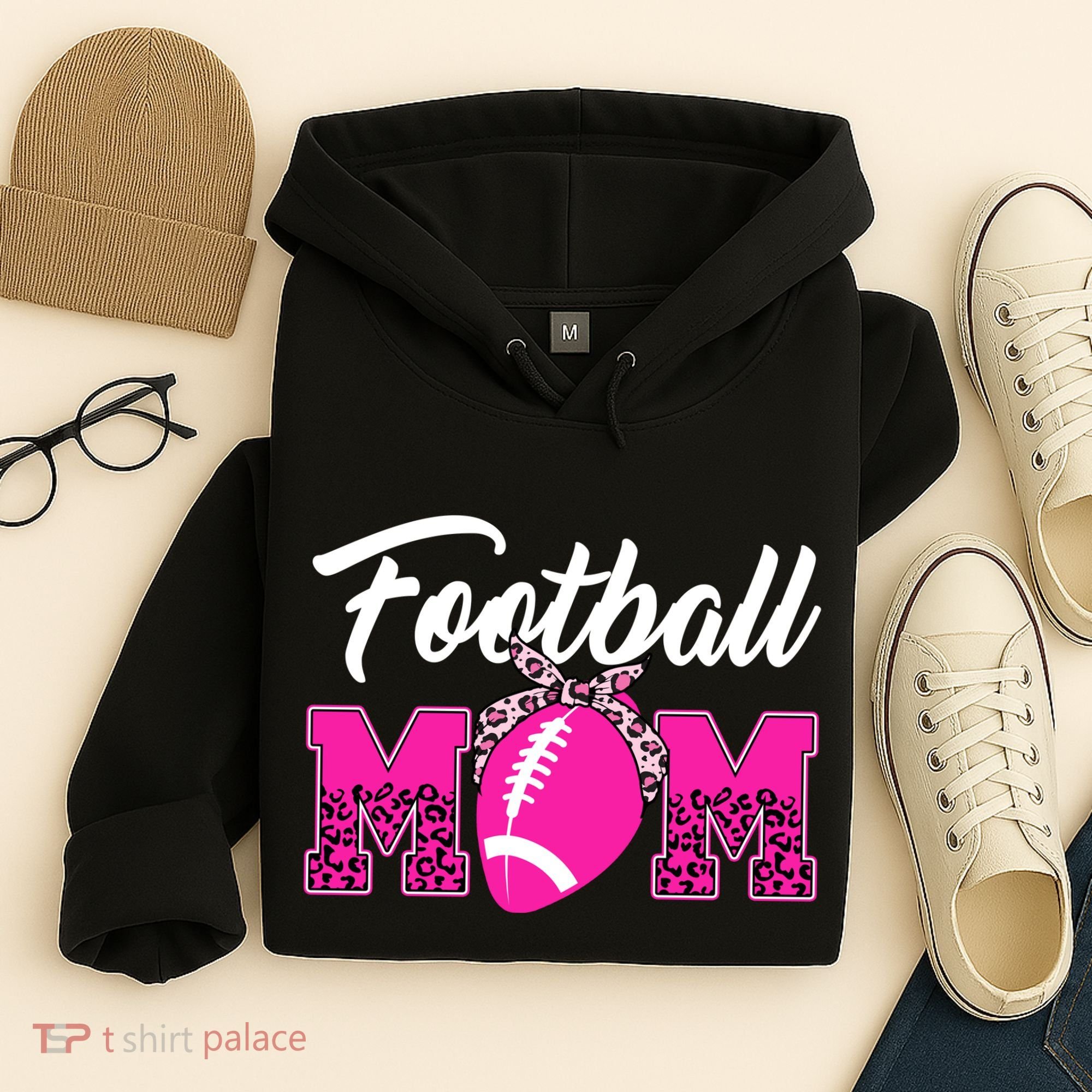 Football Mom Leopard Cute Hoodie