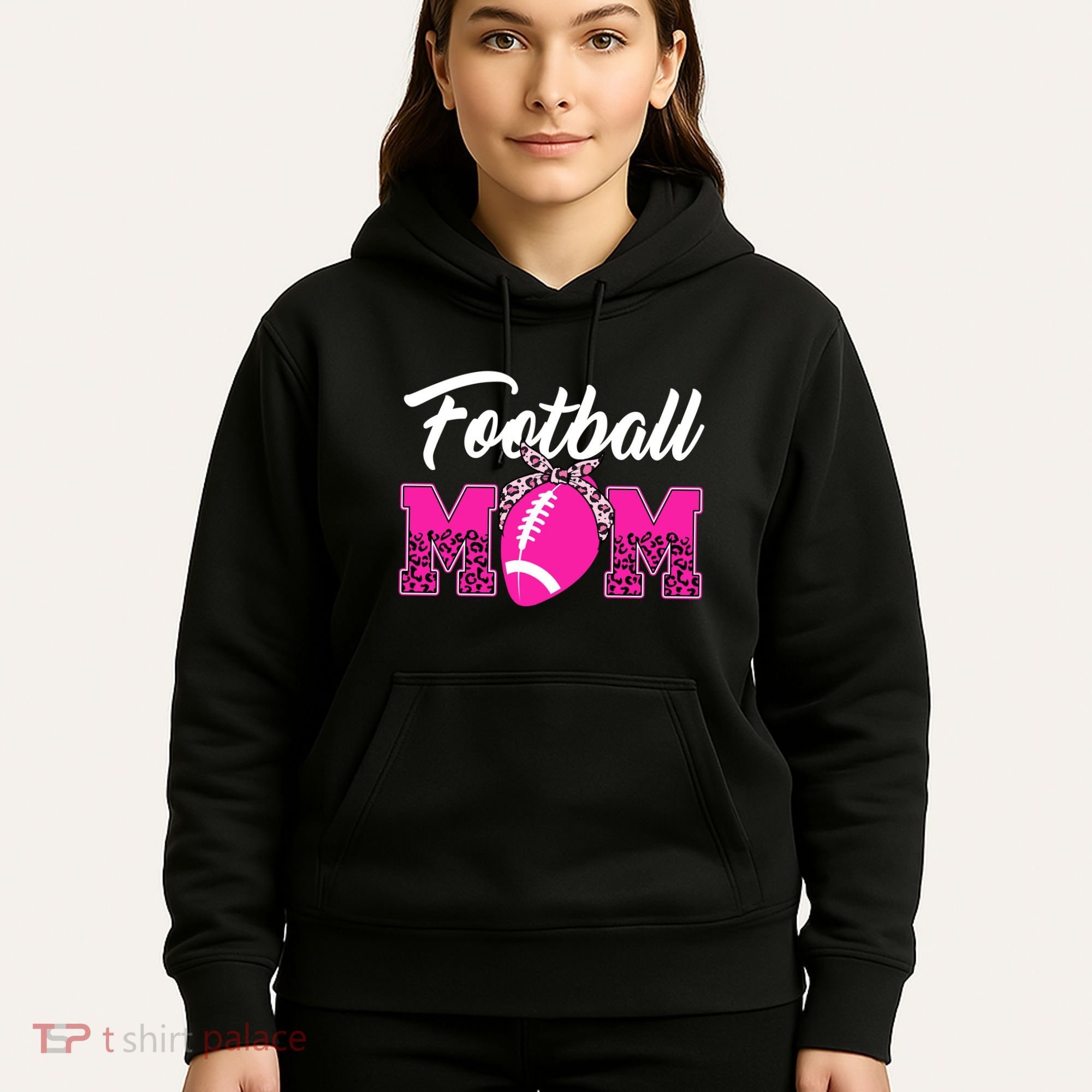 Football Mom Leopard Cute Hoodie