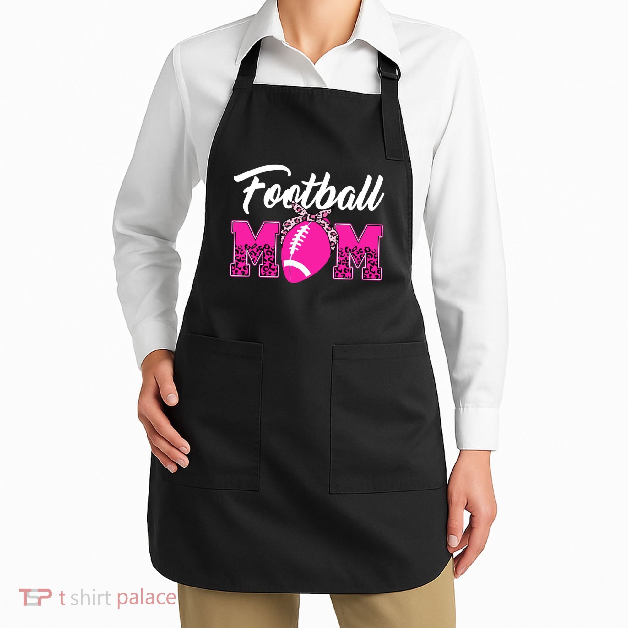 Football Mom Leopard Cute Apron