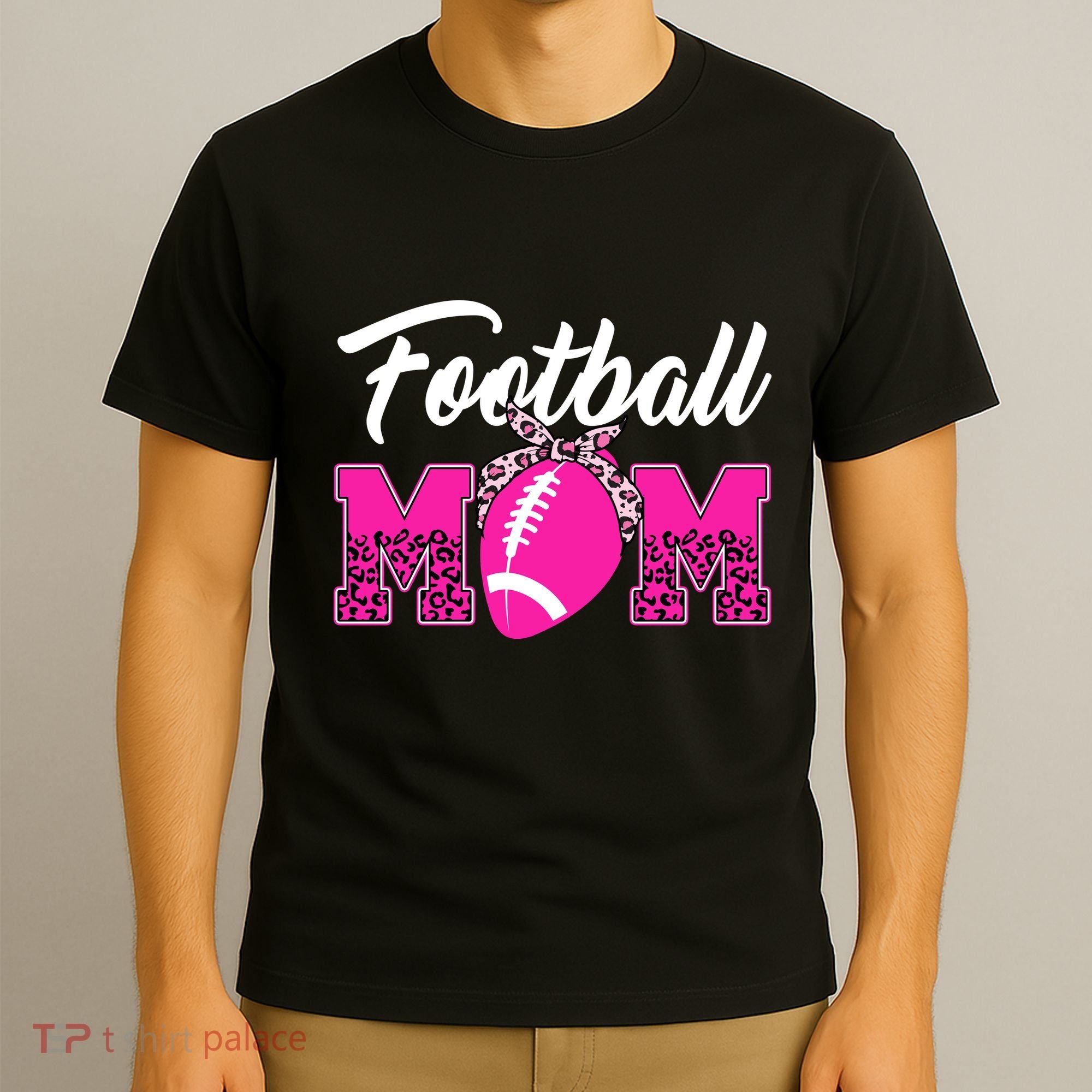 Football Mom Leopard Cute T-Shirt